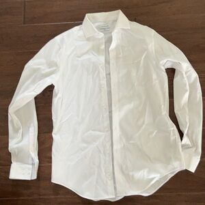 Calvin Klein White Dress Shirt Long Sleeve Tailored